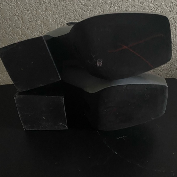 Jeffrey Campbell Reine Mary Jane SquareToe Blue Y2K Goth Platform Pumps 6.5 - Picture 13 of 16